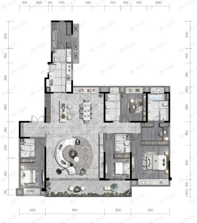 阳光城天澜道11号4室2厅4卫户型图
