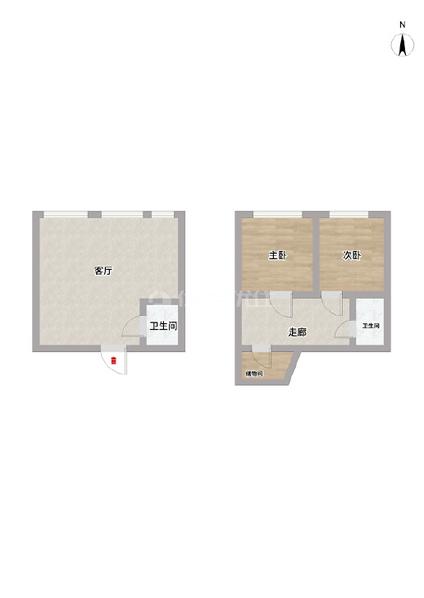 朝阳常营合租 中弘北京像素(南区)2室1厅/56平/中楼层