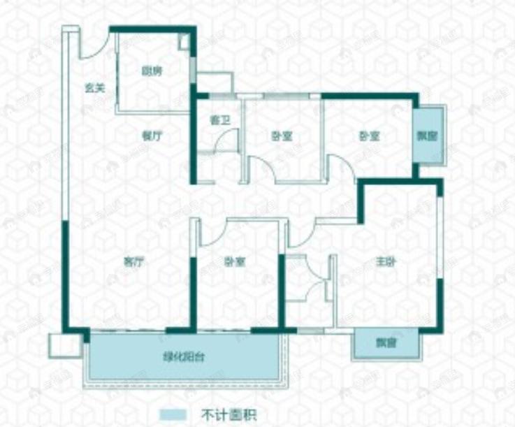 威宁青运村4室2厅2卫户型图