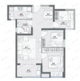 恒韵府3室2厅1卫户型图