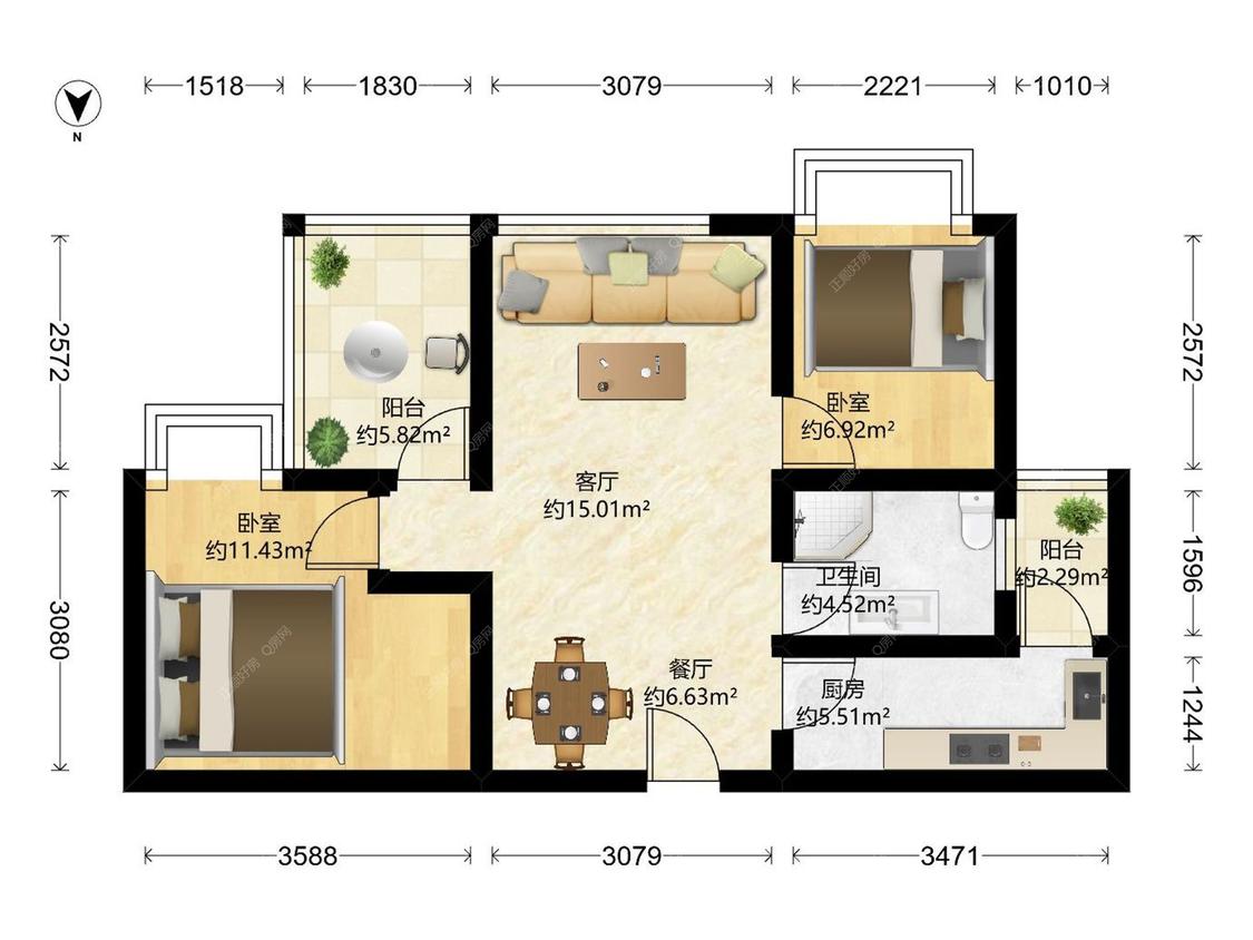整租·保利香槟国际