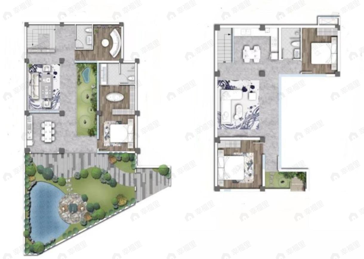 山那边4室4厅3卫户型图