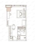 泰尔云水壹号1室1厅1卫户型图