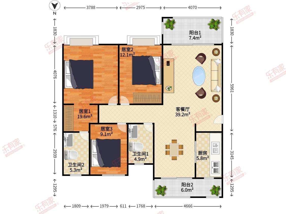 整租·万科府前一号