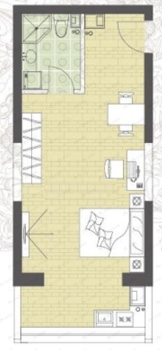 长岛壹号1室1厅1卫户型图