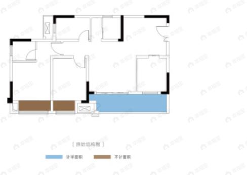 中建滨江星城3室2厅2卫户型图