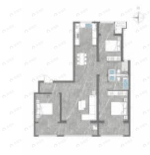 荣民玖号3室2厅2卫户型图