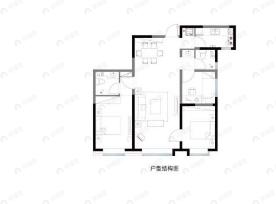 秦基高铁1号院3室3厅2卫户型图