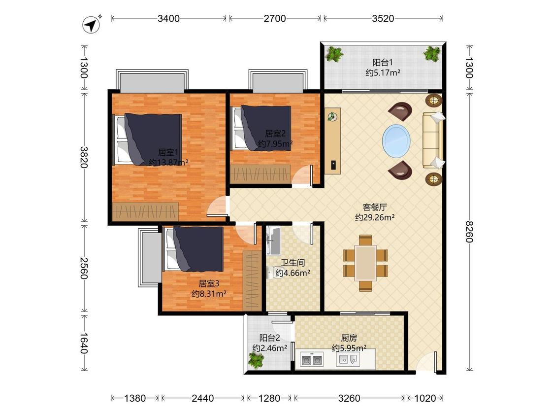 整租·长虹蓝湾半岛