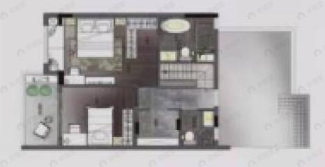 华侨城碧桂园莫奈的湖3室2厅3卫户型图