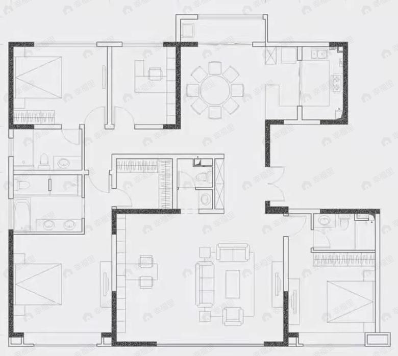 香榭汇沣4室2厅4卫户型图