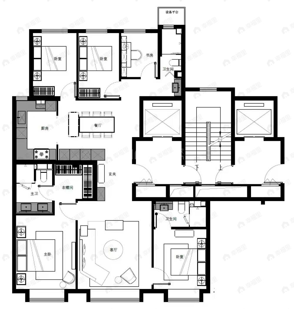 懋源煜泽台5室2厅3卫户型图