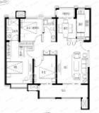 3室2厅2卫建面138m²北|南户型图