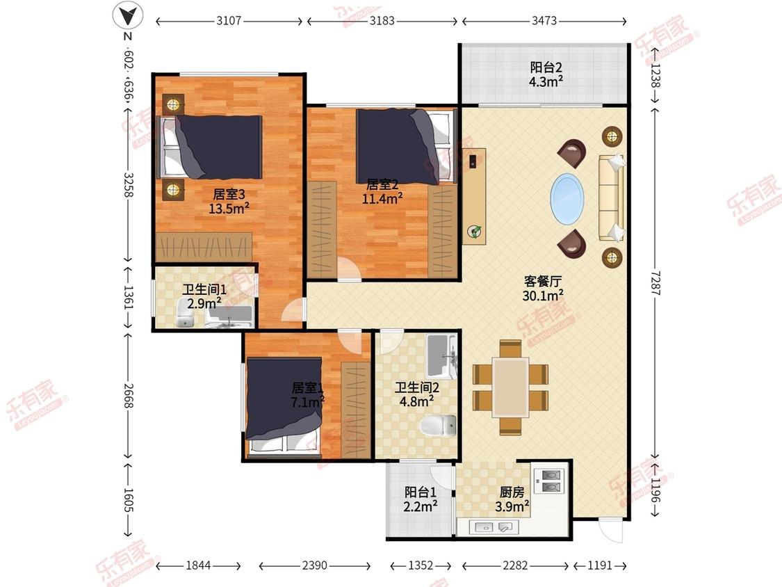整租·方直珑湖湾