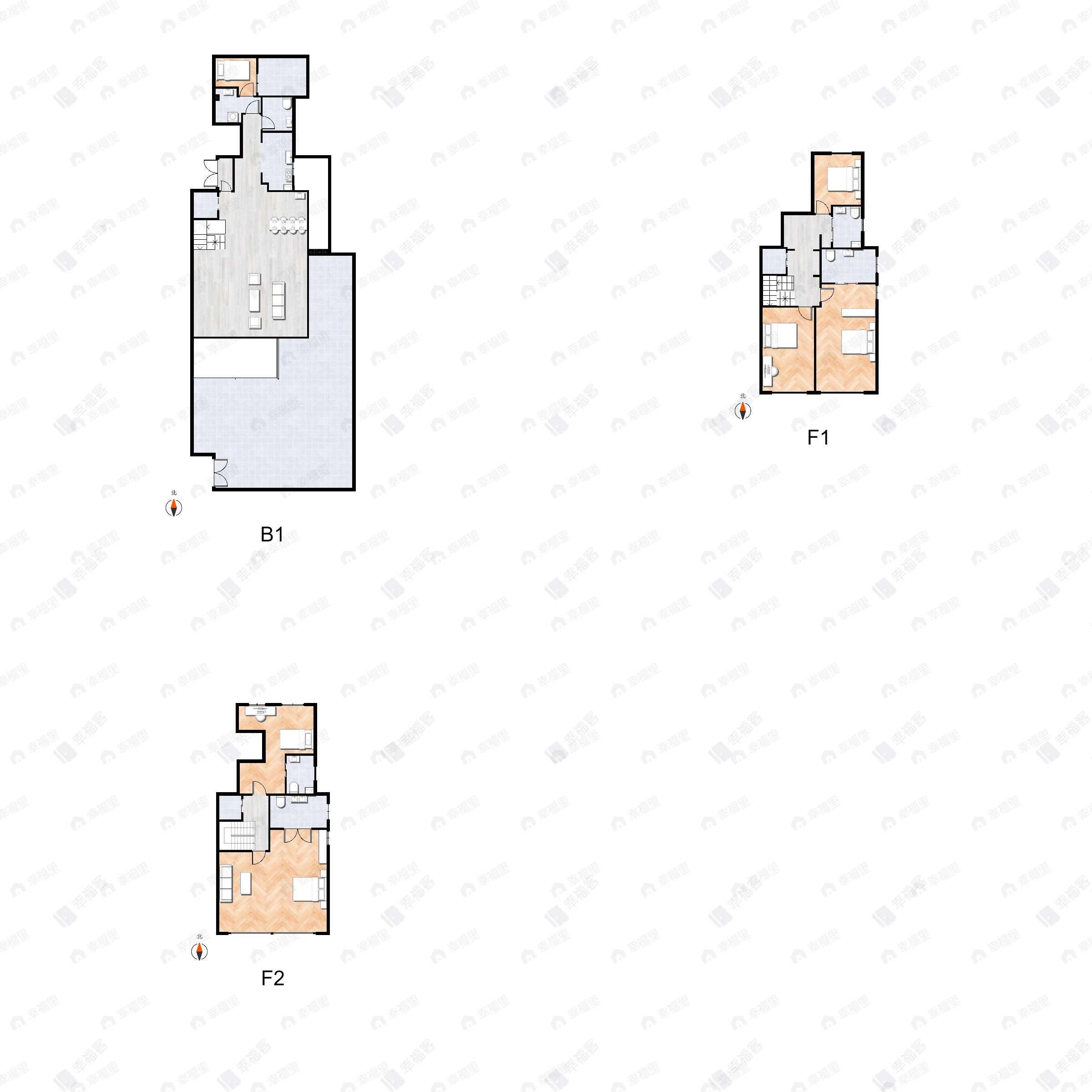5室3厅5卫建面360平南|北户型图