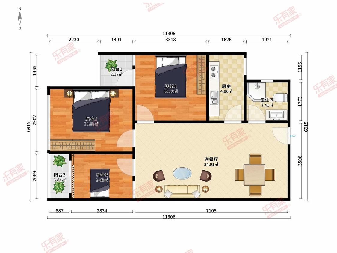 整租·向南瑞峰花园