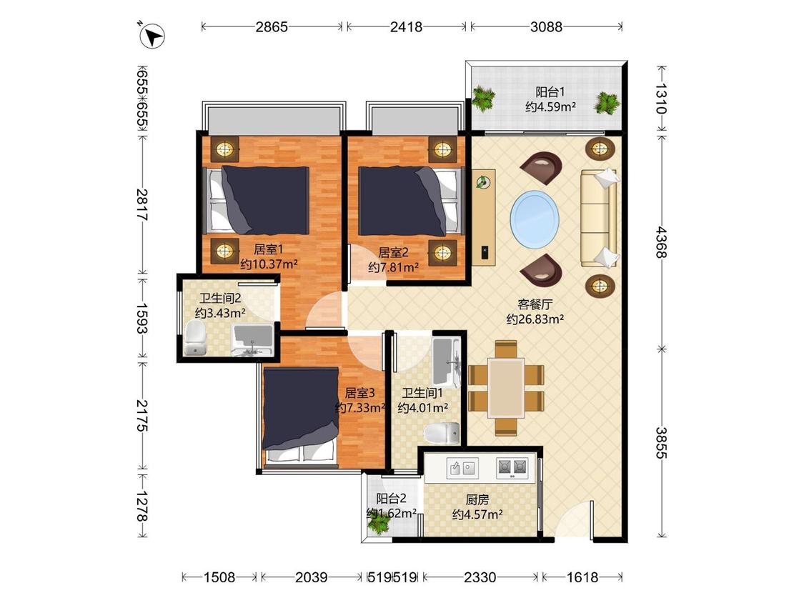 整租·龙光玖悦台