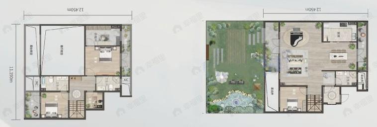 阳光城林隐天下3室2厅3卫户型图