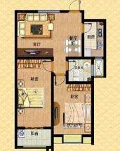 三龙锦绣山庄2室2厅1卫户型图