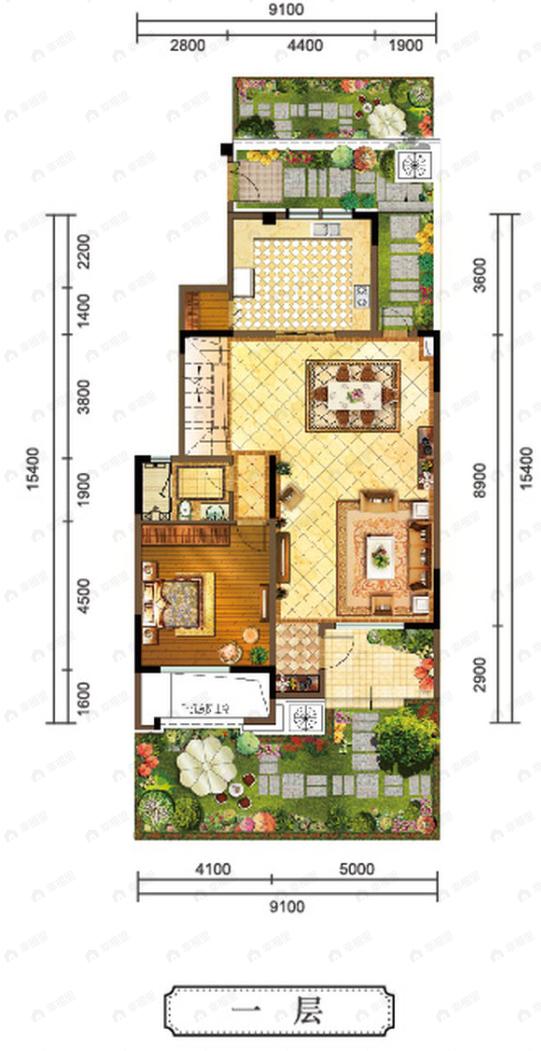 西港兰池郡5室4厅4卫户型图