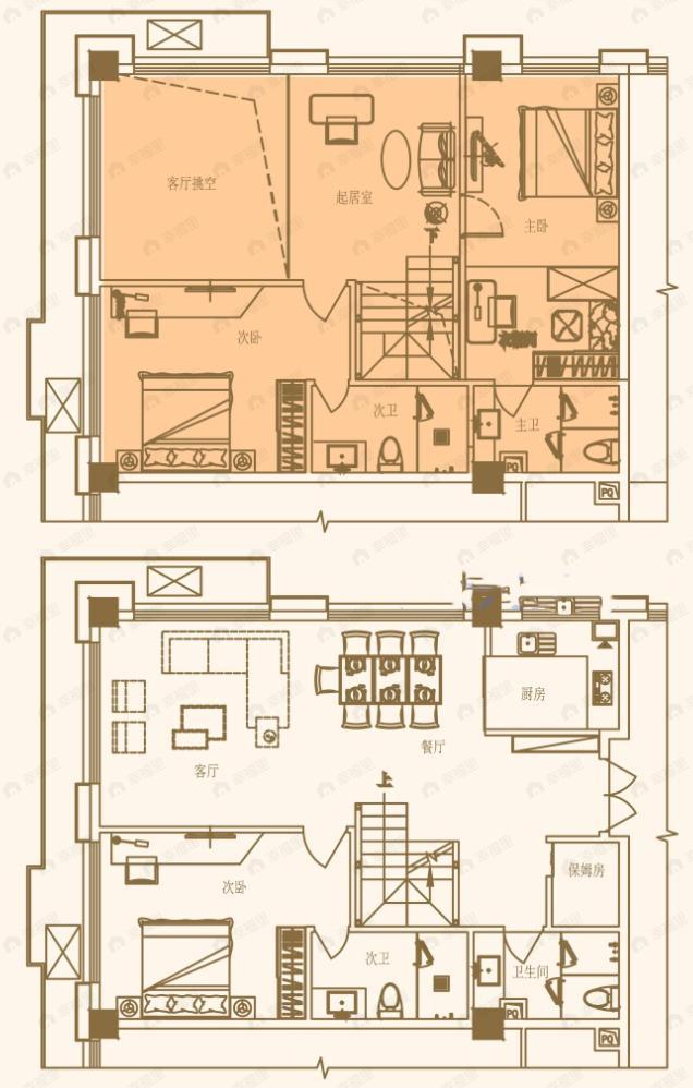 大茂城4室3厅4卫户型图