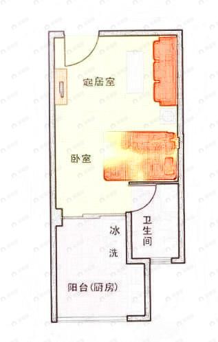 思学园智能村1室1厅1卫户型图