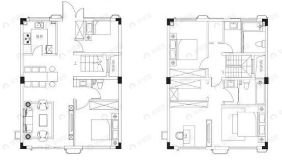 景瑞天赋半岛4室2厅3卫户型图
