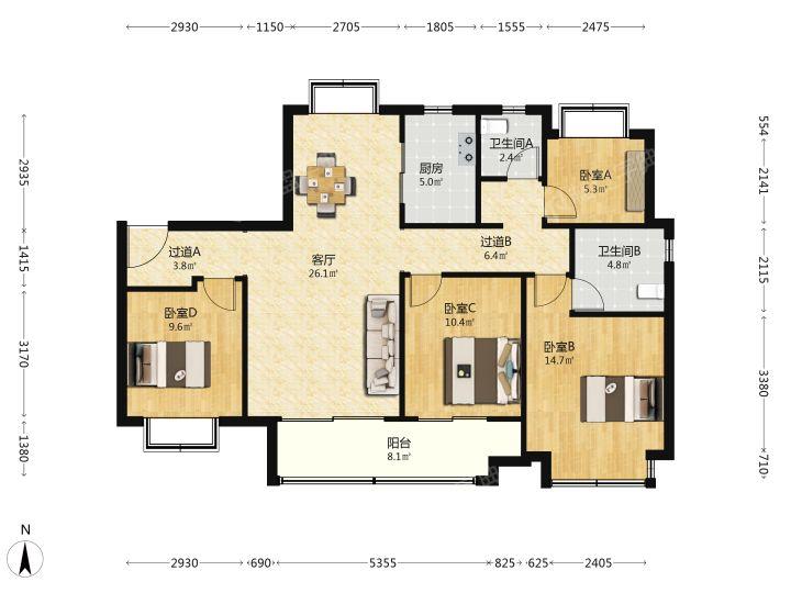 整租·万达御景仕家