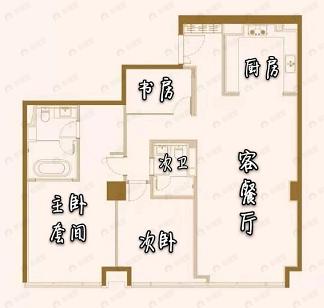 长安太和3室1厅2卫户型图