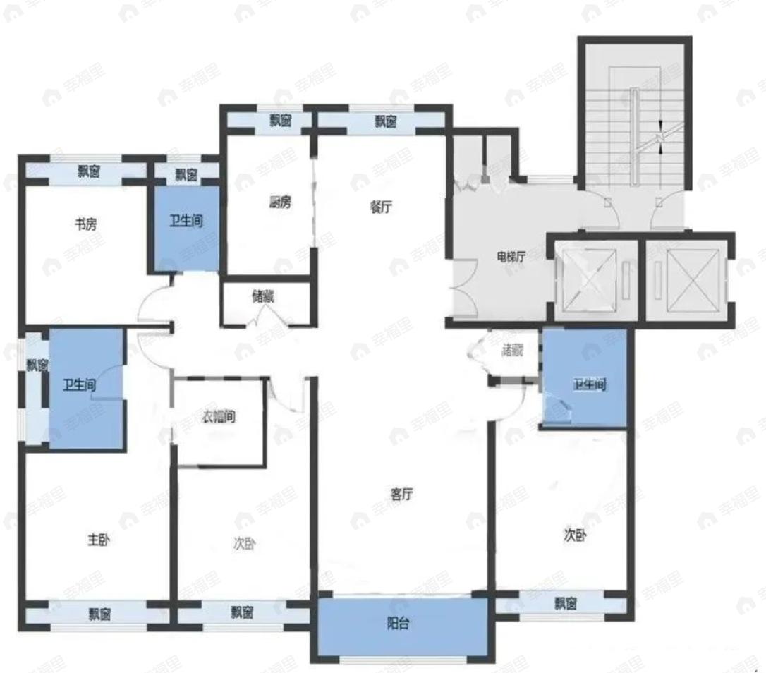 宝华紫薇花园4室2厅3卫户型图
