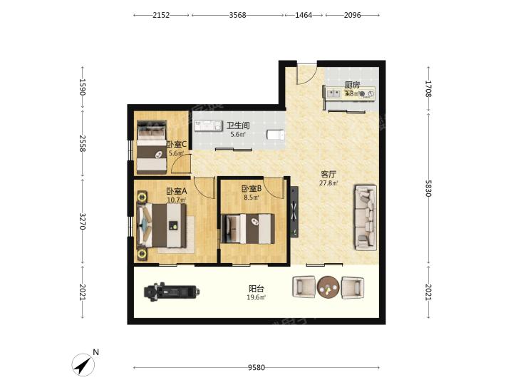 整租·绿地悦澜湾