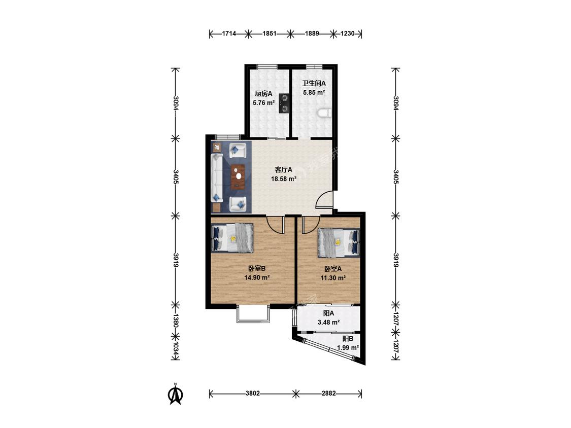 整租·南方花园A组团