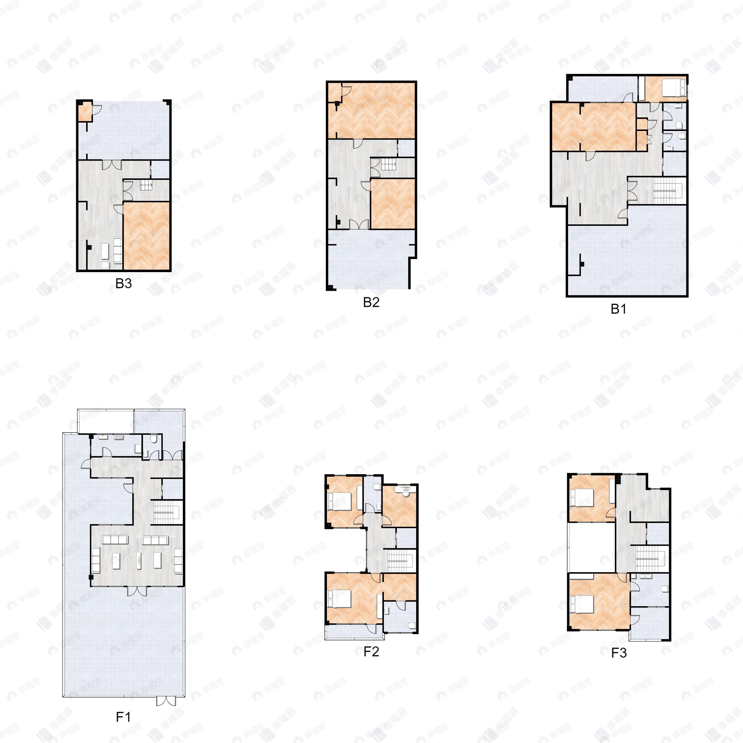 5室2厅6卫建面430平户型图