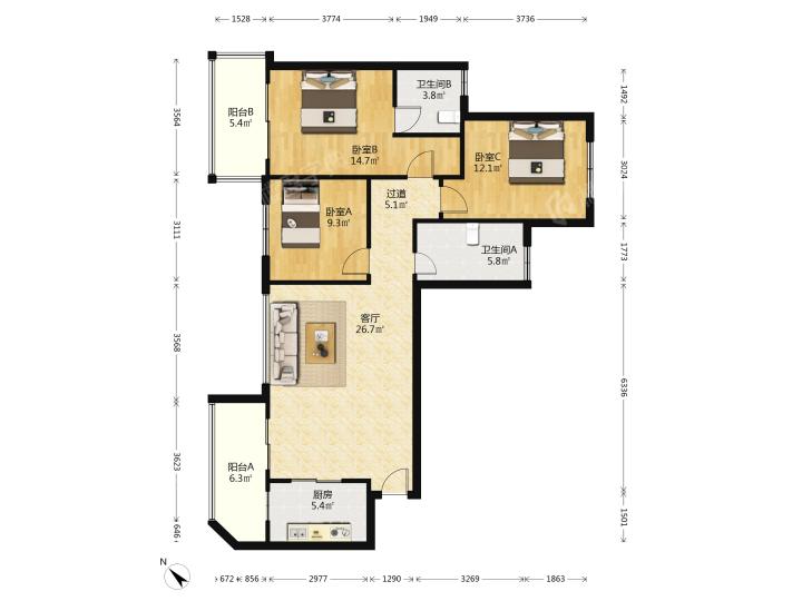 整租·恒大外滩(住宅)