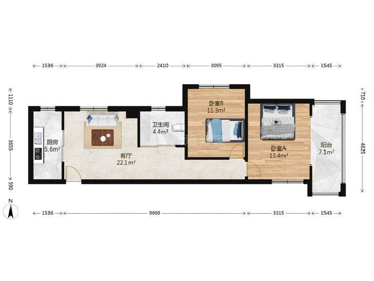 整租·九洲溪雅苑(二区)