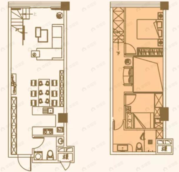 大茂城2室2厅2卫户型图