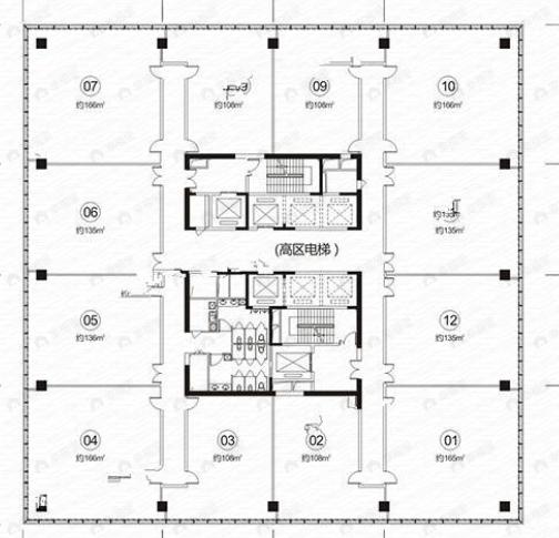 1室1厅建面1591平户型图