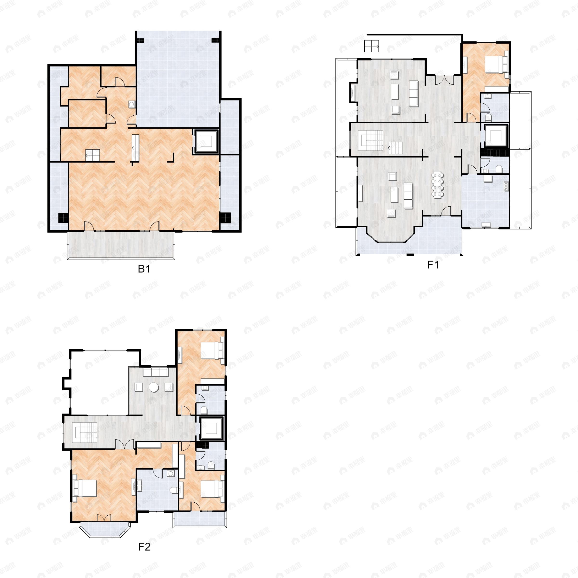 5室4厅5卫建面540平南|北户型图