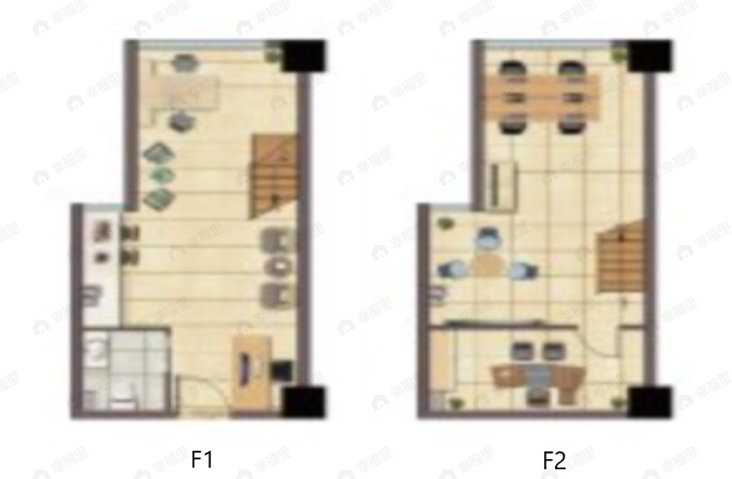 宝隆时代广场2室2厅1卫户型图