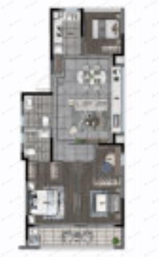 联发檀境里4室2厅2卫户型图