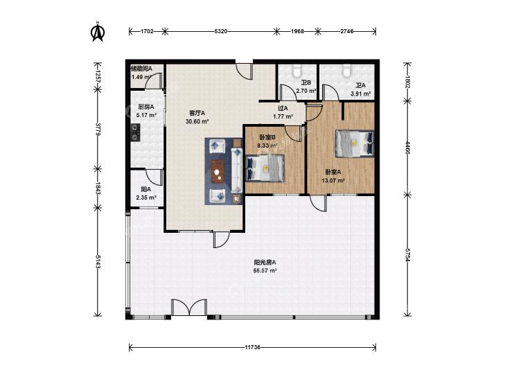 整租·富力又一城(B区)