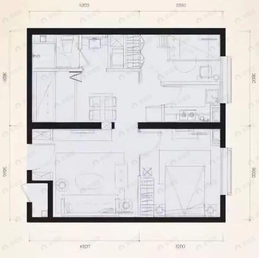 东亚尚品台湖1室1厅1卫户型图