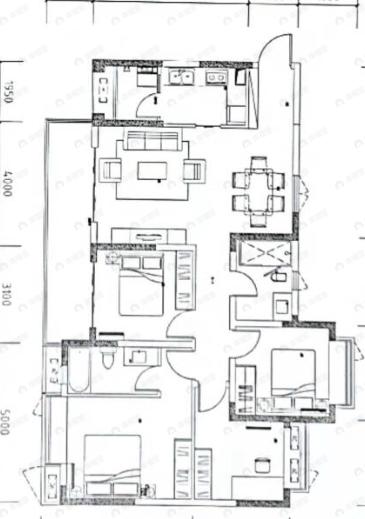 辰兴锦城国际4室2厅2卫户型图