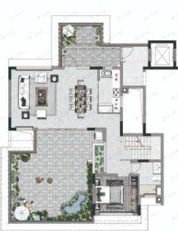 4室2厅3卫建面143m²东北户型图
