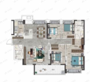 和顺府4室2厅2卫户型图