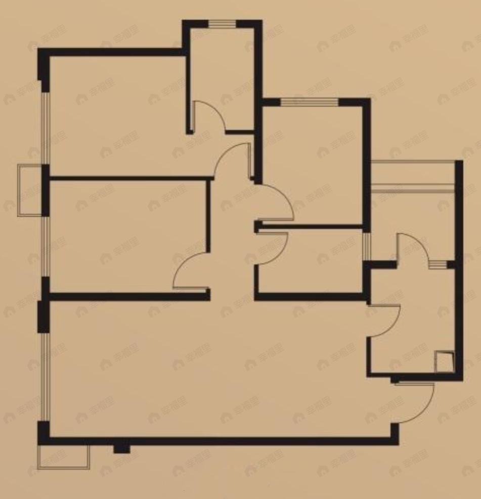 滨江彼岸3室2厅2卫户型图