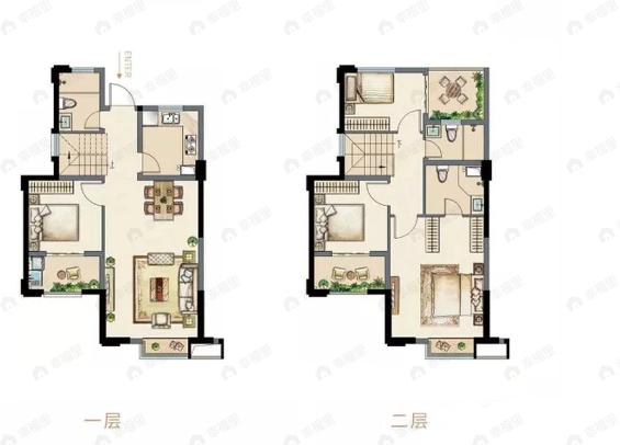 海投白鹭湾3室2厅2卫户型图