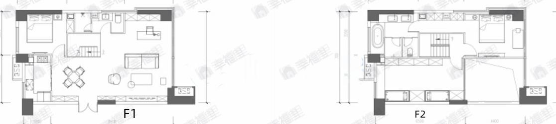 远洋合能枫丹江屿公寓3室1厅2卫户型图