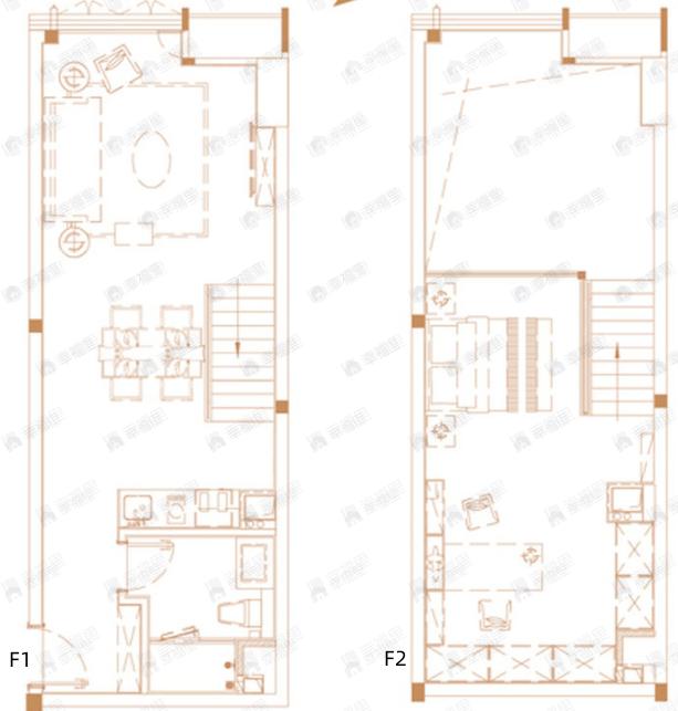 富力华庭1室2厅1卫户型图