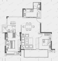 龙润丰锦3室2厅2卫户型图